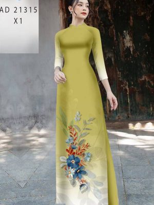 Vải Áo Dài Hoa In 3D AD 21315 18